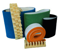Nutzen Sie unsere Glasurputzbänder mit Schwammgummi als Auflagematerial als Endlosband oder offen mit Hakenverbindern